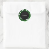 Groene boeken achtergrond ronde sticker (Tas)
