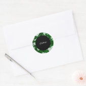 Groene boeken achtergrond ronde sticker (Envelop)