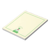 Groene Boeken en Houseplant Teacher Notitieblok (Linkerzijde)