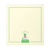 Groene Boeken en Houseplant Teacher Notitieblok (Voorkant)