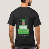 Groene Boeken en Plant Leraar T-shirt met Naam (Achterkant)