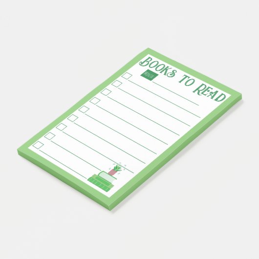 Groene boeken om te lezen Lijst Post-it Notes (Schuin)