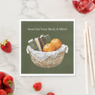 Groene Boeken & Sinaasappels Fruit Nourishment Servet