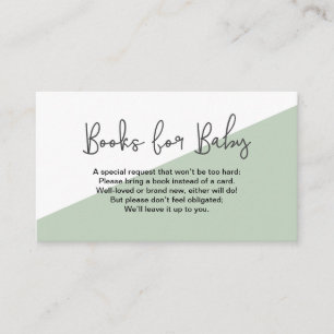 Groene Boeken voor Baby Genderneutraal Informatiekaartje