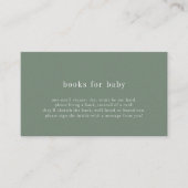 Groene Boeken voor Baby shower Kaart (Voorkant)