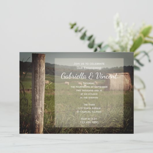 Groene Boerderij deastert Land Engagement Party Kaart (Staand voorkant)