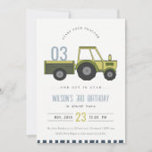 Groene Boerderij tractor Kinder om het even welke Bedankkaart (Voorkant)