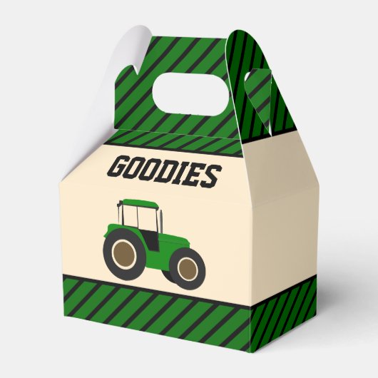 Groene Boerderij tractor kinderen Birthday Party Bedankdoosjes (Voorkant Zijde)