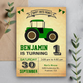Groene Boerderij tractor kinderen Birthday Party Kaart