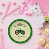 Groene Boerderij tractor kinderen Birthday Party Papieren Bordje (Feest)