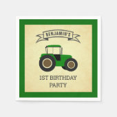 Groene Boerderij tractor kinderen Birthday Party Servet (Voorkant)