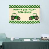 Groene Boerderij tractor kinderen Birthday Party Spandoek (Beurs)