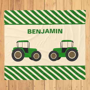 Groene Boerderij Tractor-Kinderen Fleece Deken