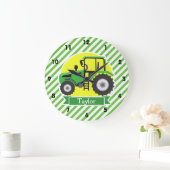 Groene Boerderij Tractor met geel; Groen en wit Grote Klok (Huis)
