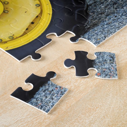 Groene Boerderij tractorband Legpuzzel (Zijkant)