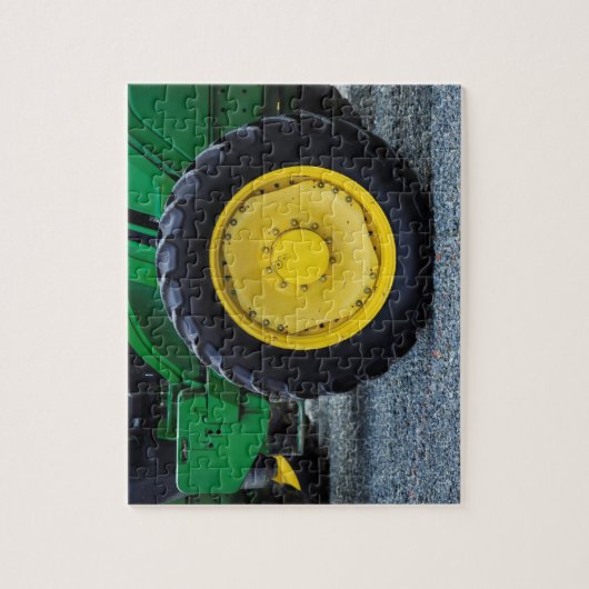 Groene Boerderij tractorband Legpuzzel (Verticaal)