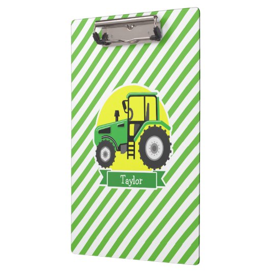 Groene Boerderijen Tractor met Geel; Groen & Wit Klembord (Links)