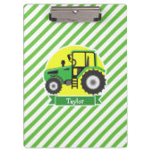 Groene Boerderijen Tractor met Geel; Groen & Wit Klembord (Voorkant)