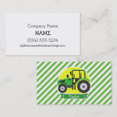 Groene Boerderijen Tractor met Geel; Groen & Wit Visitekaartje (Voorkant / Achterkant)