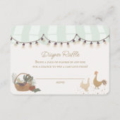 Groene boeren markt Boerderij luier Raffle Insert Informatiekaartje (Voorkant)