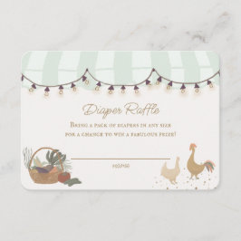 Groene boeren markt Boerderij luier Raffle Insert Informatiekaartje