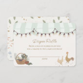 Groene boeren markt Boerderij luier Raffle Insert Informatiekaartje (Voorkant / Achterkant)