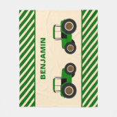 Groene Boerentractor Kinderen Fleece Deken (Voorkant)