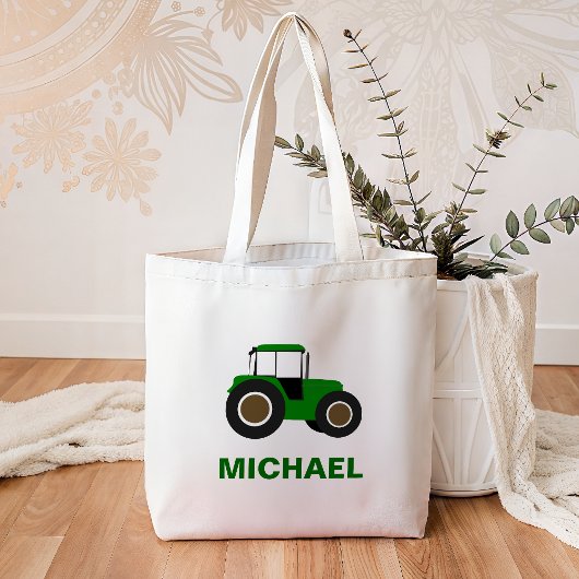 Groene Boerentractor Kinderen Tote Bag