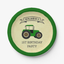 Groene boerentractor Kinderverjaardagsfeestje