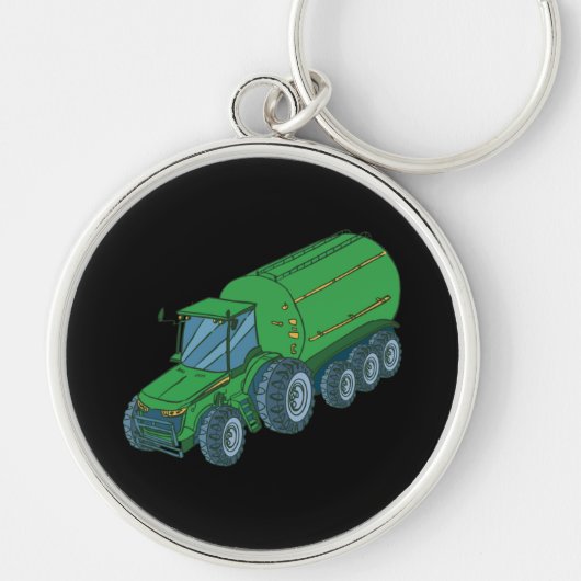 Groene Boerentractor Sleutelhanger (Voorkant)