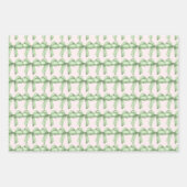 Groene bogen inpakpapier. Cadeauverpakking. Inpakpapier Vel (Voorkant 3)