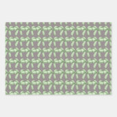 Groene bogen inpakpapier. Cadeauverpakking. Inpakpapier Vel (Voorkant 2)