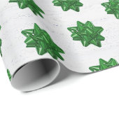 Groene bogen op withoutpakpapier cadeaupapier (Rol Hoek)