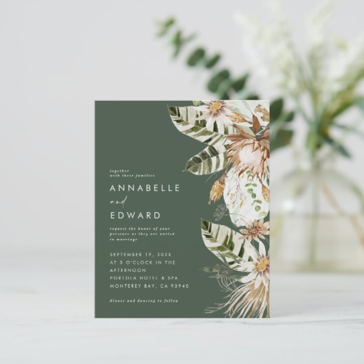 Groene bohemische botanische moderne elegant (Staand voorkant)