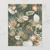 Groene bohemische botanische moderne elegant (Achterkant)