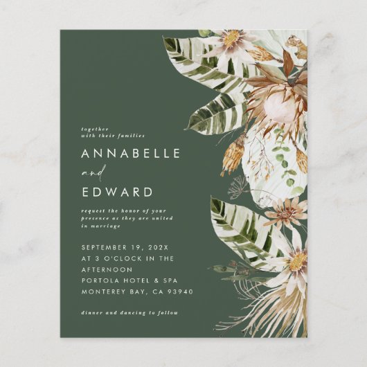 Groene bohemische botanische moderne elegant (Voorkant)