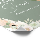 Groene Boho Beer ballon baby's zijn lief Poster (Hoek)