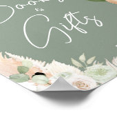 Groene Boho Beer Ballonboeken en geschenken Poster (Hoek)