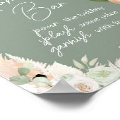 Groene Boho Beer Balloon Baby shower Moeder Osa Ba Poster (Hoek)