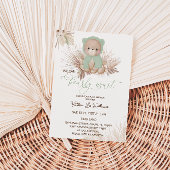 Groene Boho Beren Wachten Nauwelijks Baby Shower Kaart