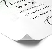 Groene boho blad eucalyptus mimosa bar bord poster (Hoek)