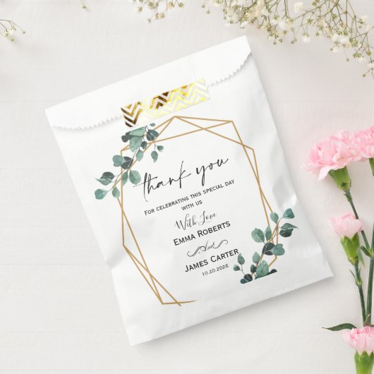 Groene Boho Blad Favor Dozen Bedankzakje (Gezegeld)