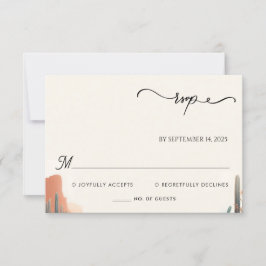 Groene Boho blad woestijn cactussen succulent brui RSVP Kaartje