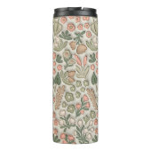 Groene Boho Bloemen 3d Opgeblazen Mama Thermosbeker (Achterkant)
