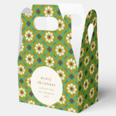  Groene Boho Bloemen Custom Vrolijk Kerstfeest Bedankdoosjes (Geopend)