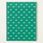 Groene Boho Bloemen Gepersonaliseerde Monogram Naa Planner (Achterkant)