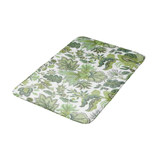 Groene Boho  bloemenprint Badmat (Gekanteld)