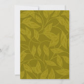 Groene Boho Botanische bruiloft Kaart (Achterkant)