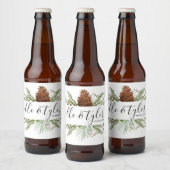 Groene Boho Bruiloft Bierfles Etiket (Flessen)