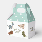 groene boho-dinosaurus bedankdoosjes (Voorkant Zijde)